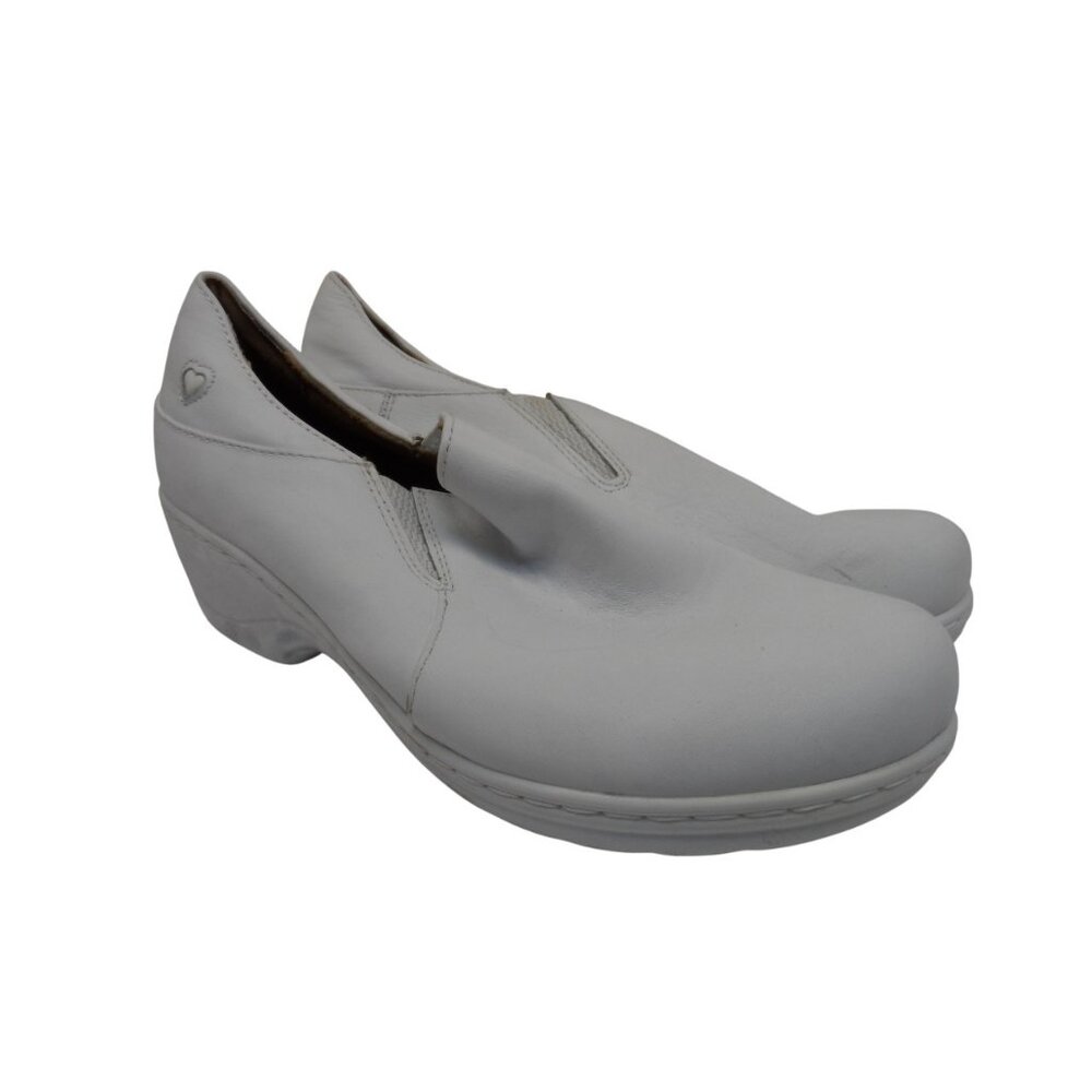 Nurse Mates Women's Slip-On Kate Slip-Resistant Work Shoes White Size 7.5M